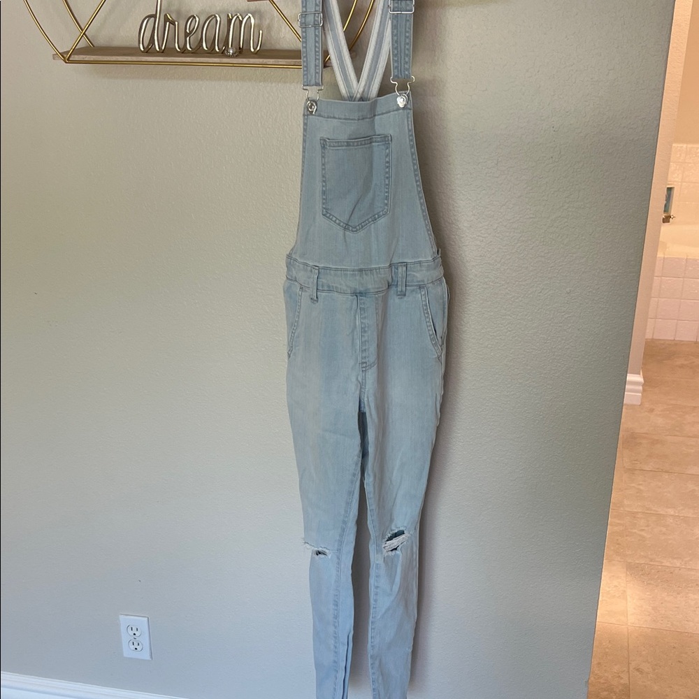 Forever 21 Light Blue Denim Overalls